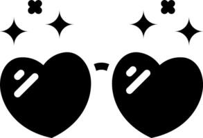 Two hearts with stars on them vector