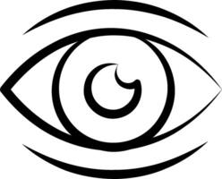 An eye with a circle around it vector