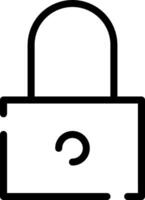 A black and white image of a padlock vector
