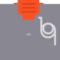 A folder with a red and orange icon vector