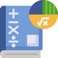 A calculator and a book with a bar graph vector