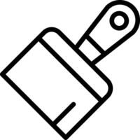 A black and white line drawing of a paintbrush vector