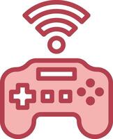 A game controller with wifi symbol vector