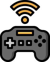 A game controller with wifi symbol on it vector