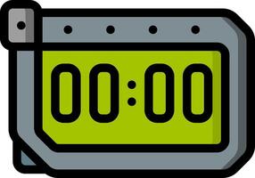 A clock with a green and black background vector
