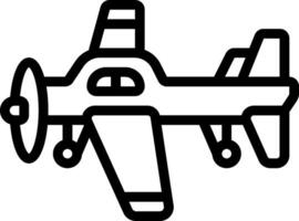 A small airplane icon on a white background vector