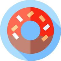A donut with chocolate and sprinkles on it vector