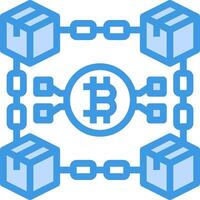 Bitcoin blockchain technology vector