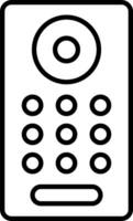 A black and white image of a phone vector