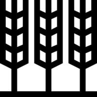 A black and white illustration of three wheat stalks vector