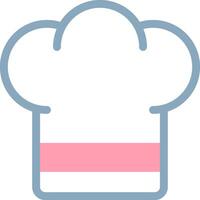 A chef hat with pink ribbon on it vector