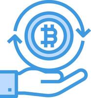 Bitcoin exchange icon vector