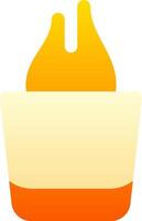 A cake with a candle in it vector