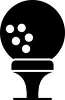 A black and white icon of a round object vector