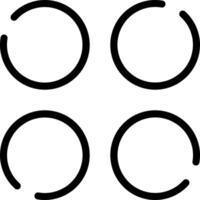 Four rings with different sizes and shapes vector