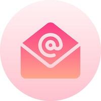 Email icon with pink background vector