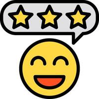 A smiley face with five stars on it vector