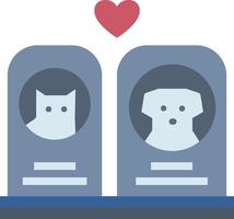 Two dogs and a cat are in a tombstone vector