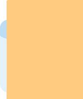 A yellow folder with a blue folder on top vector