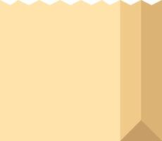 A paper bag with a yellow stripe on it vector