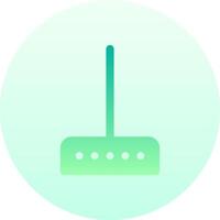 A green and blue broom icon on a white background vector