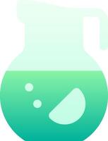 A green and blue pitcher with a slice of lemon vector