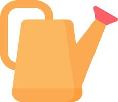 A watering can with a pink handle vector