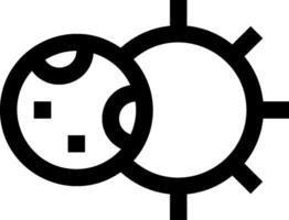 A black and white image of a clock with a face vector