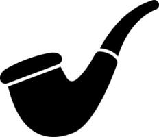A black and white pipe icon on a white background vector