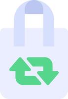 A shopping bag with an arrow pointing to the right vector