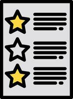 A star rating icon with four stars vector