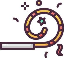 A colorful sparkler with a star on it vector