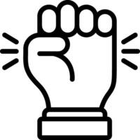 A black and white illustration of a fist vector