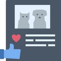 A dog and cat are on a page with a heart vector