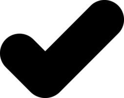 A black check mark on a white background vector