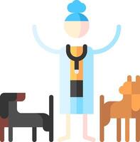 A doctor with a dog and a cat vector