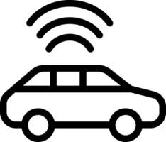 A car with wifi and a wifi icon vector