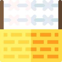 A yellow basket with a barbed wire on it vector