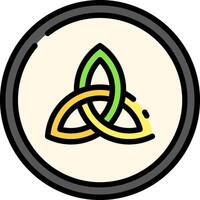 A celtic knot symbol in a circle vector