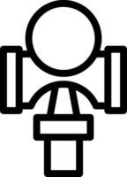 A black and white drawing of a pipe vector