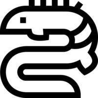 A black and white logo of a snake vector