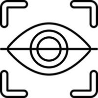 An eye icon on a white background vector