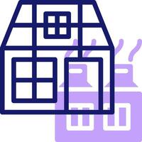 A house with a chimney and a chimney stack vector