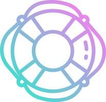 A life preserver icon in a colorful gradient vector