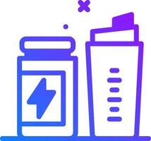 A bottle of water and a bottle of pills vector