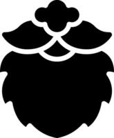 A black and white silhouette of a man with a beard vector