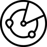 A black and white logo of a clock vector