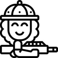 A cartoon character with a hammer and a hat vector