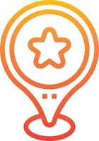 A star icon on a map vector