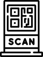 A black and white image of a scanner vector